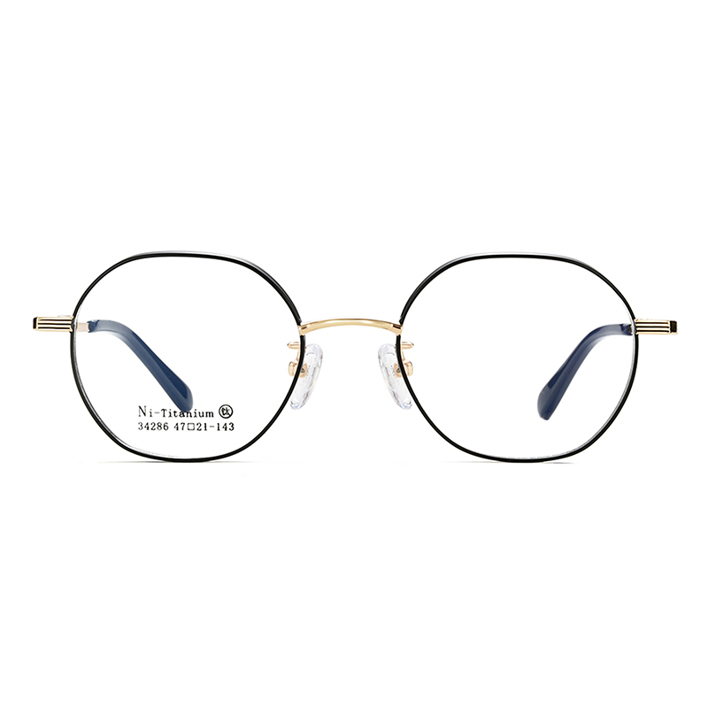 34286 Casual bril van veelhoekige legering