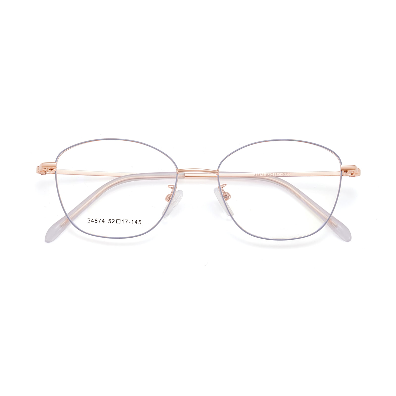 34874 Retro bril van aluminium met dun montuur