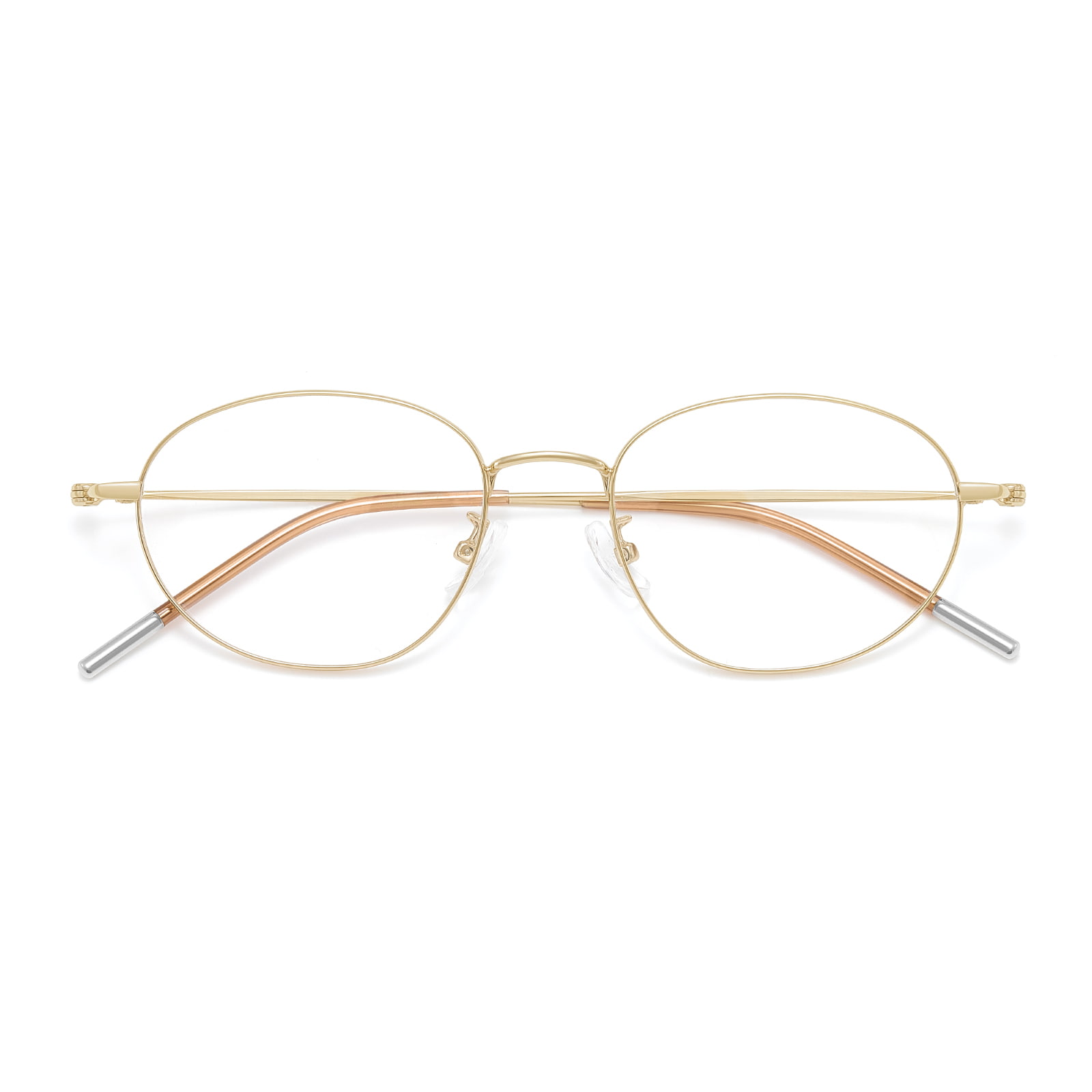 58161 Asymmetrische bril van huidvriendelijke legering met smal montuur
