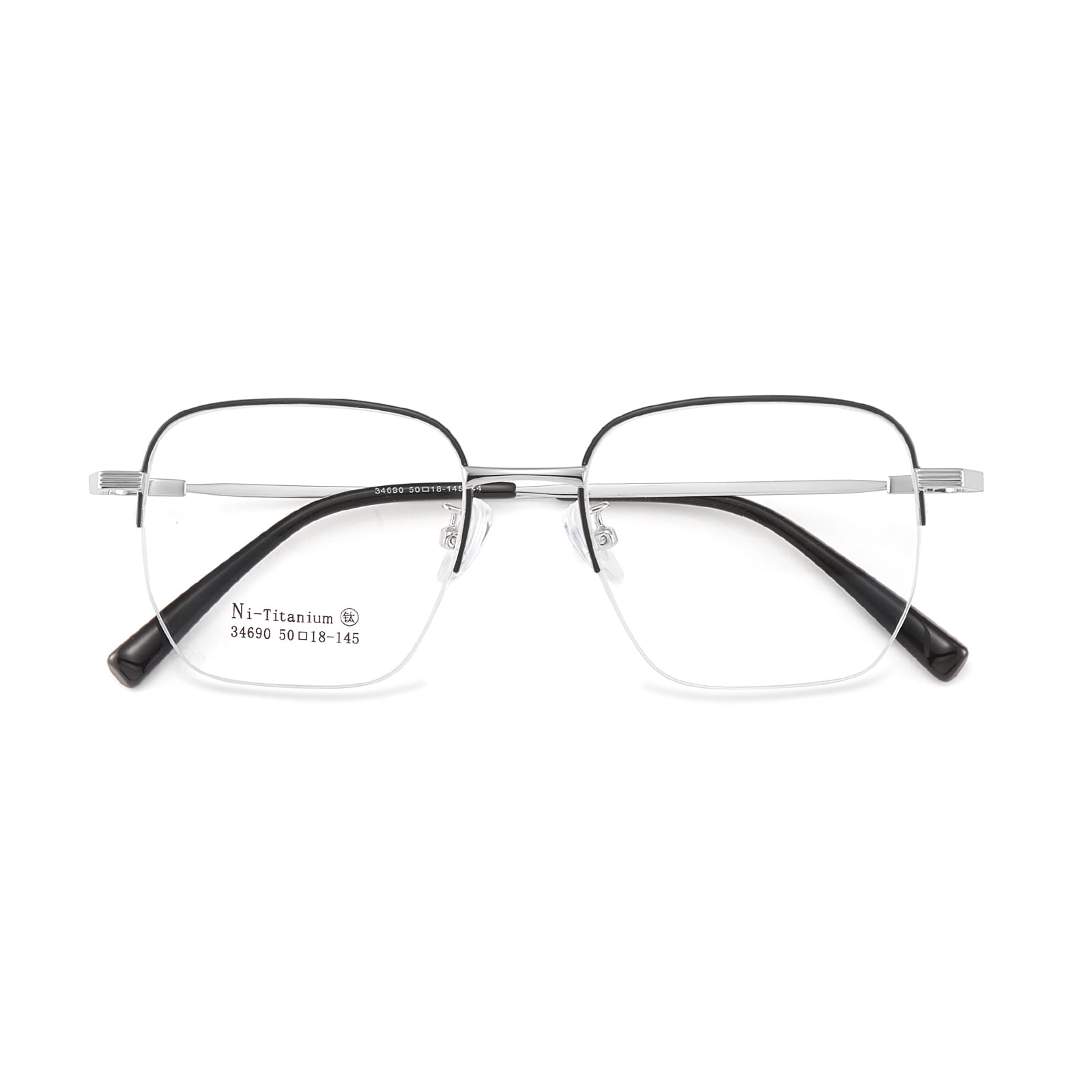 34690 Retro, goudkleurige bril met volledige pasvorm