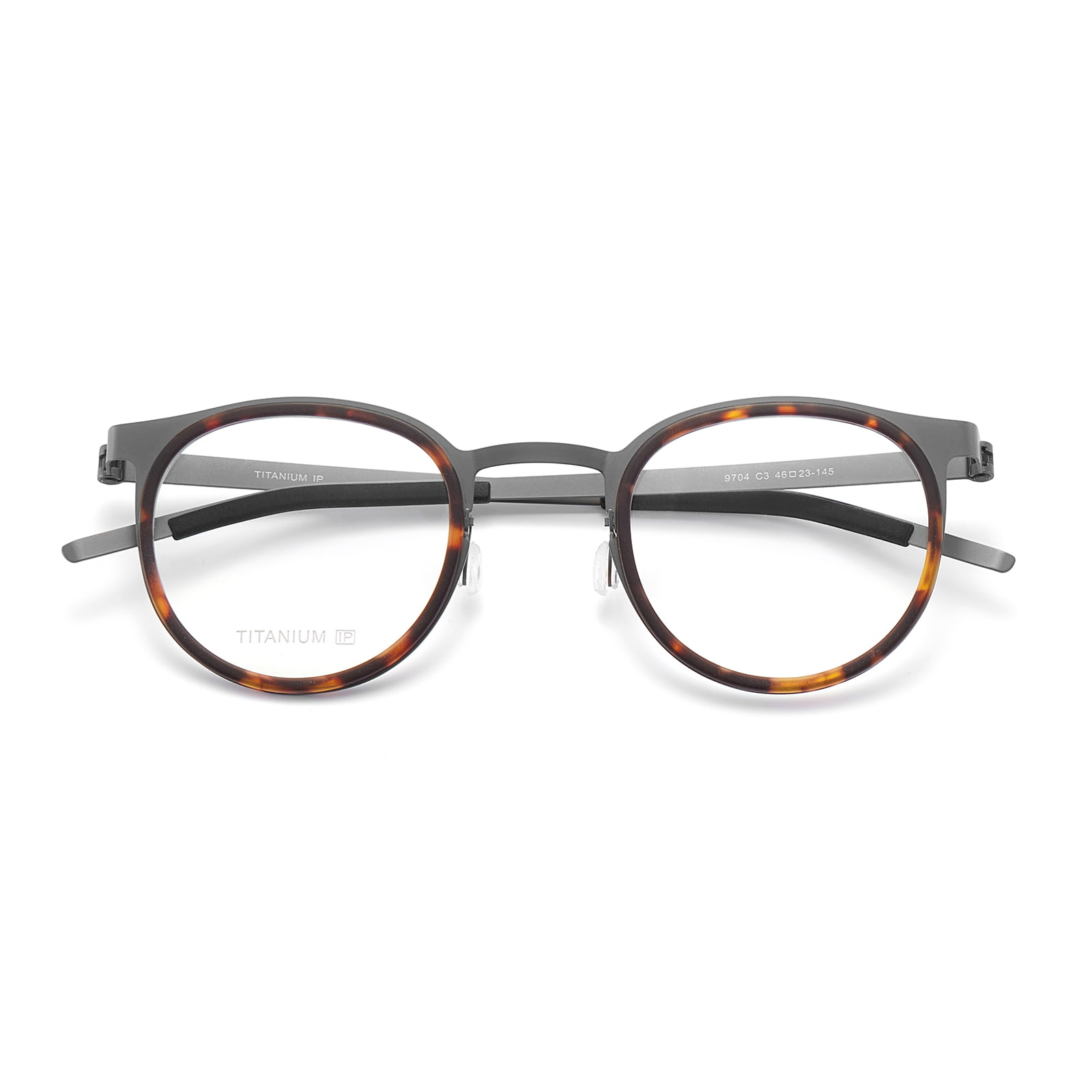 9704 Bril van puur titanium met aparte rand, schroefloos
