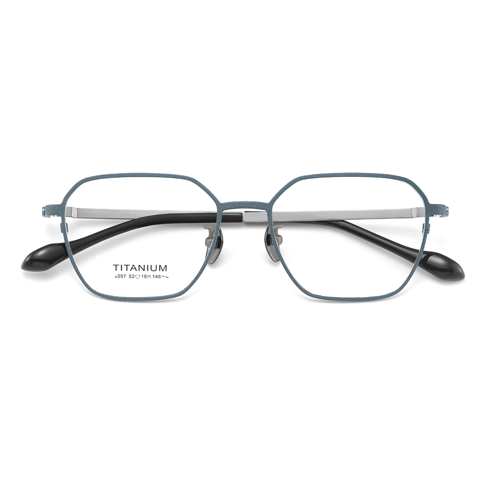 9057 Zeshoekig geslepen gepersonaliseerde puur titanium bril