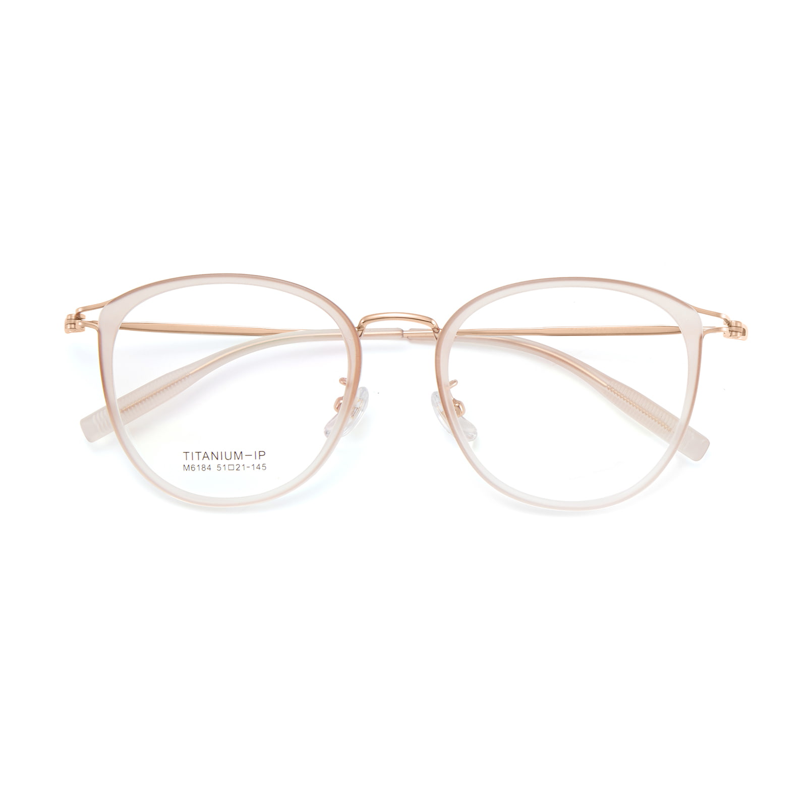 M6184 Artistieke gouden lijm holle β titanium bril