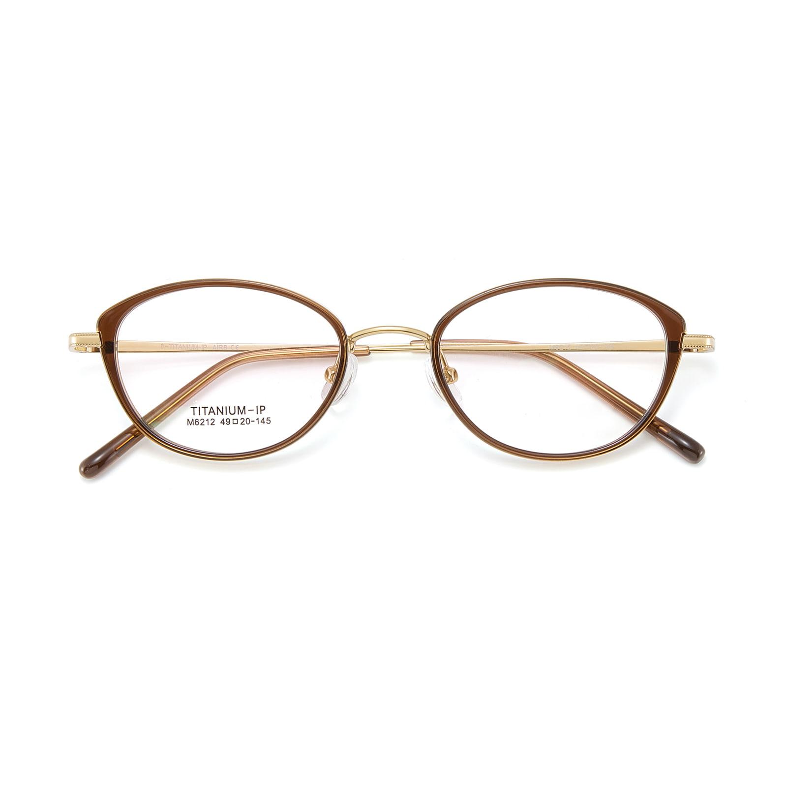 M6212 Bril met brede rand en zachte curve β-titanium