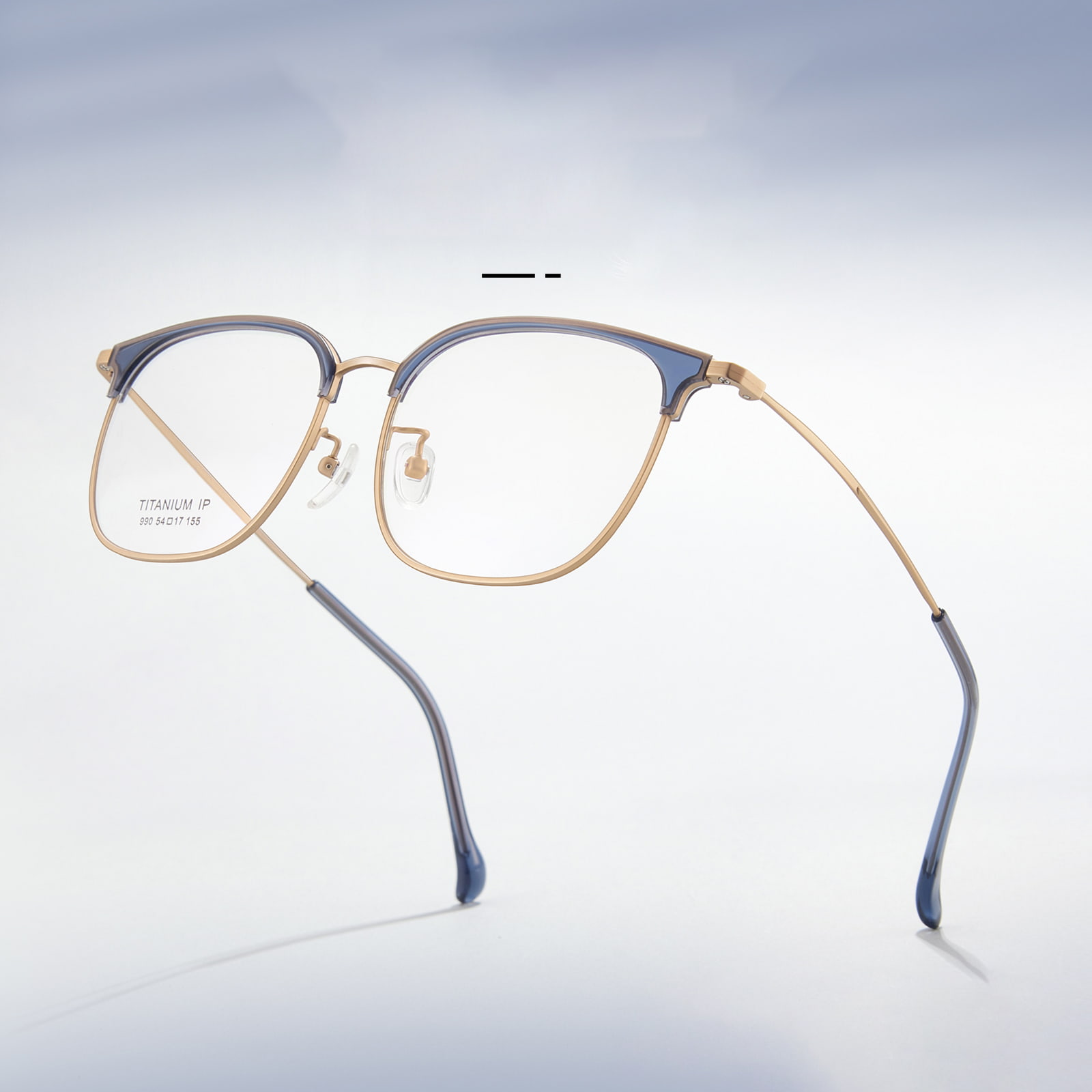 990 Wenkbrauwframe Woon-werkverkeer Zweetbestendige bril van puur titanium