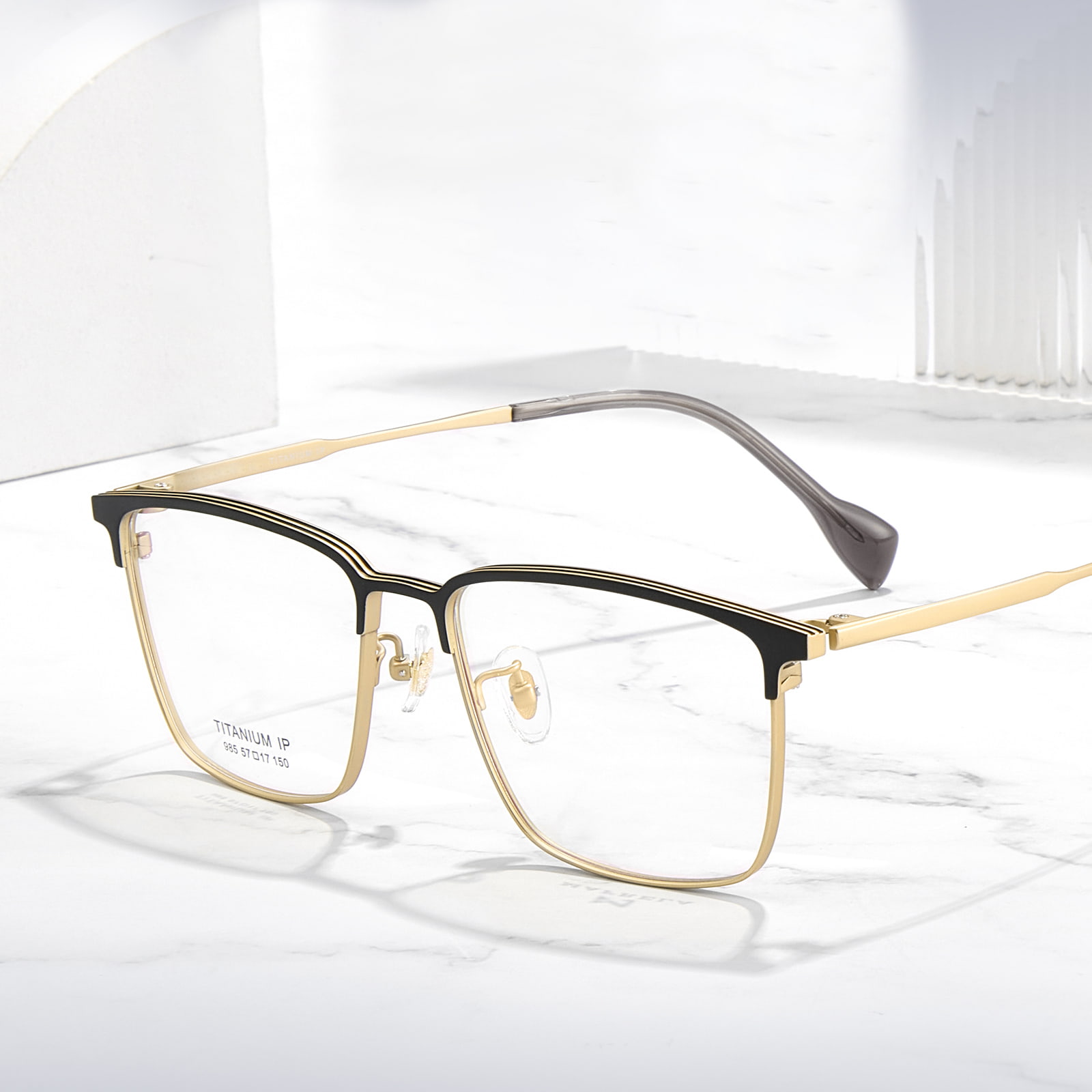 985 verdikte wenkbrauwlijn gegalvaniseerd frame puur titanium bril