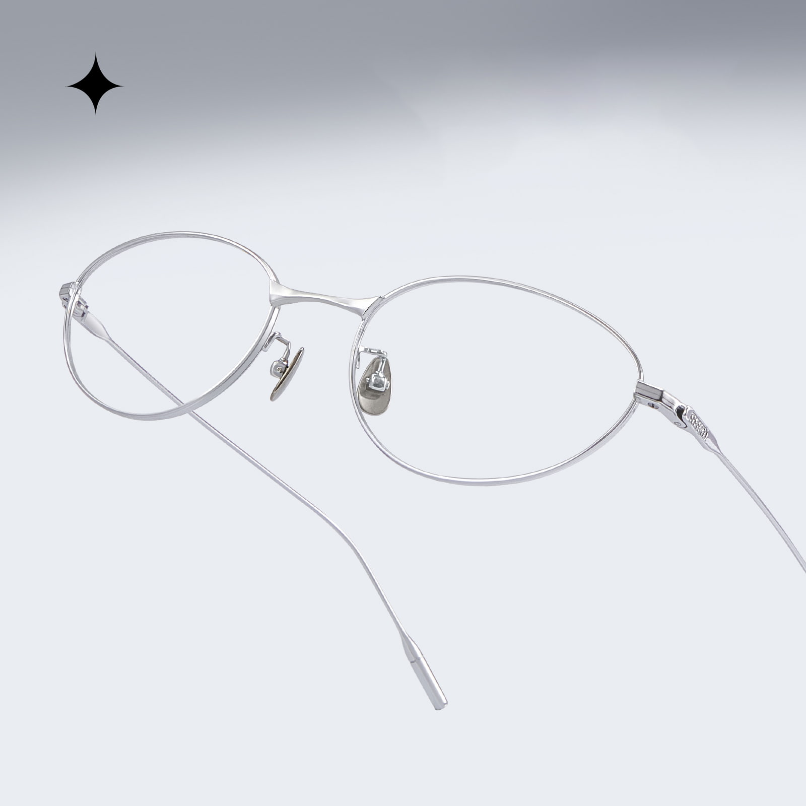 Fade ovale Cat-Eye kleurrijke puur titanium bril