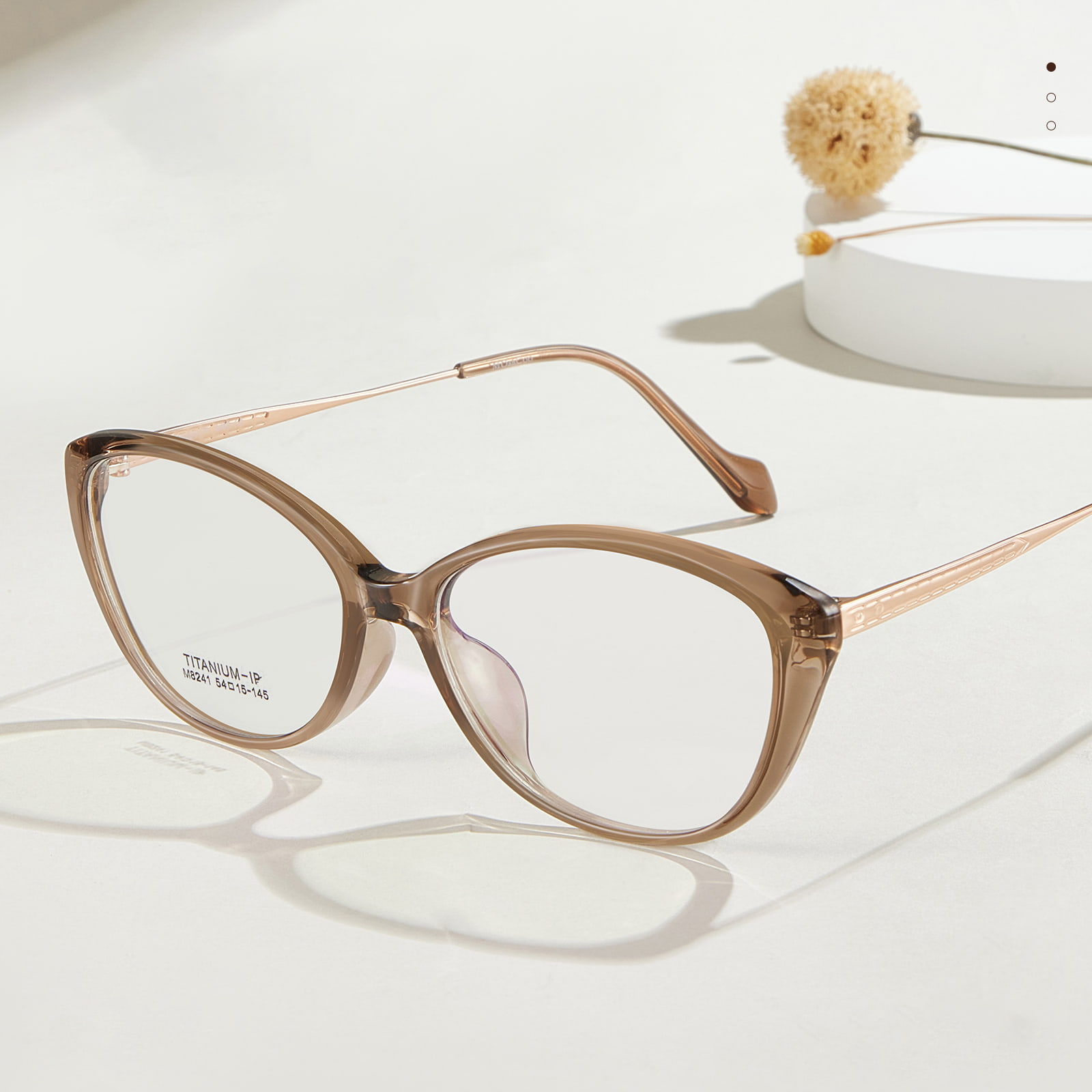M8241 Buigbare poten van titanium met reliëf β Titanium bril