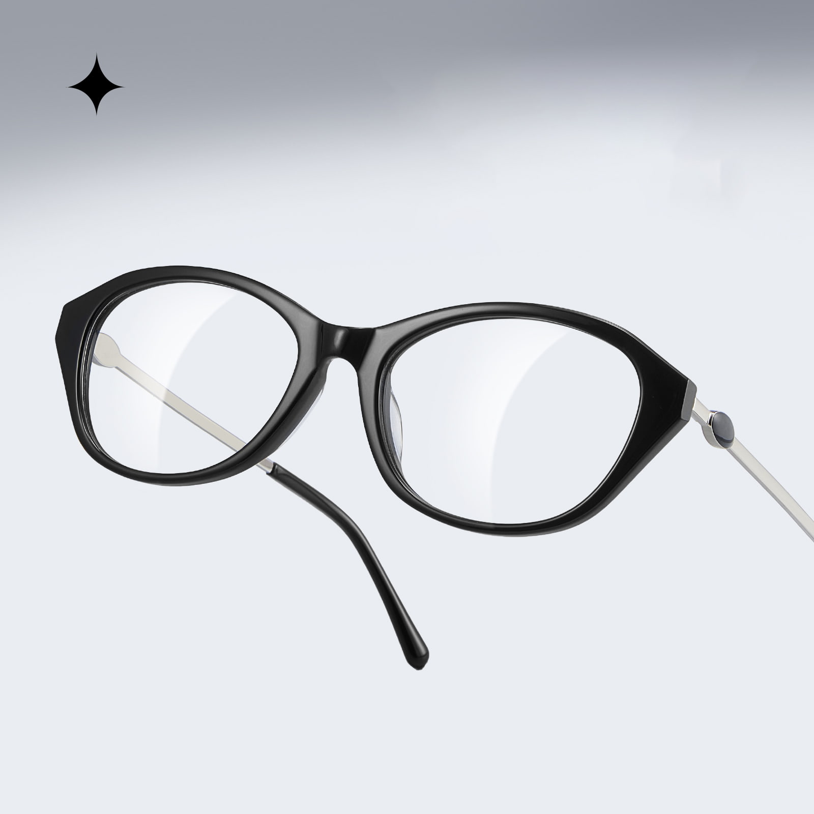 BC2039 Retro Cat-Eye lichte acetaatbril