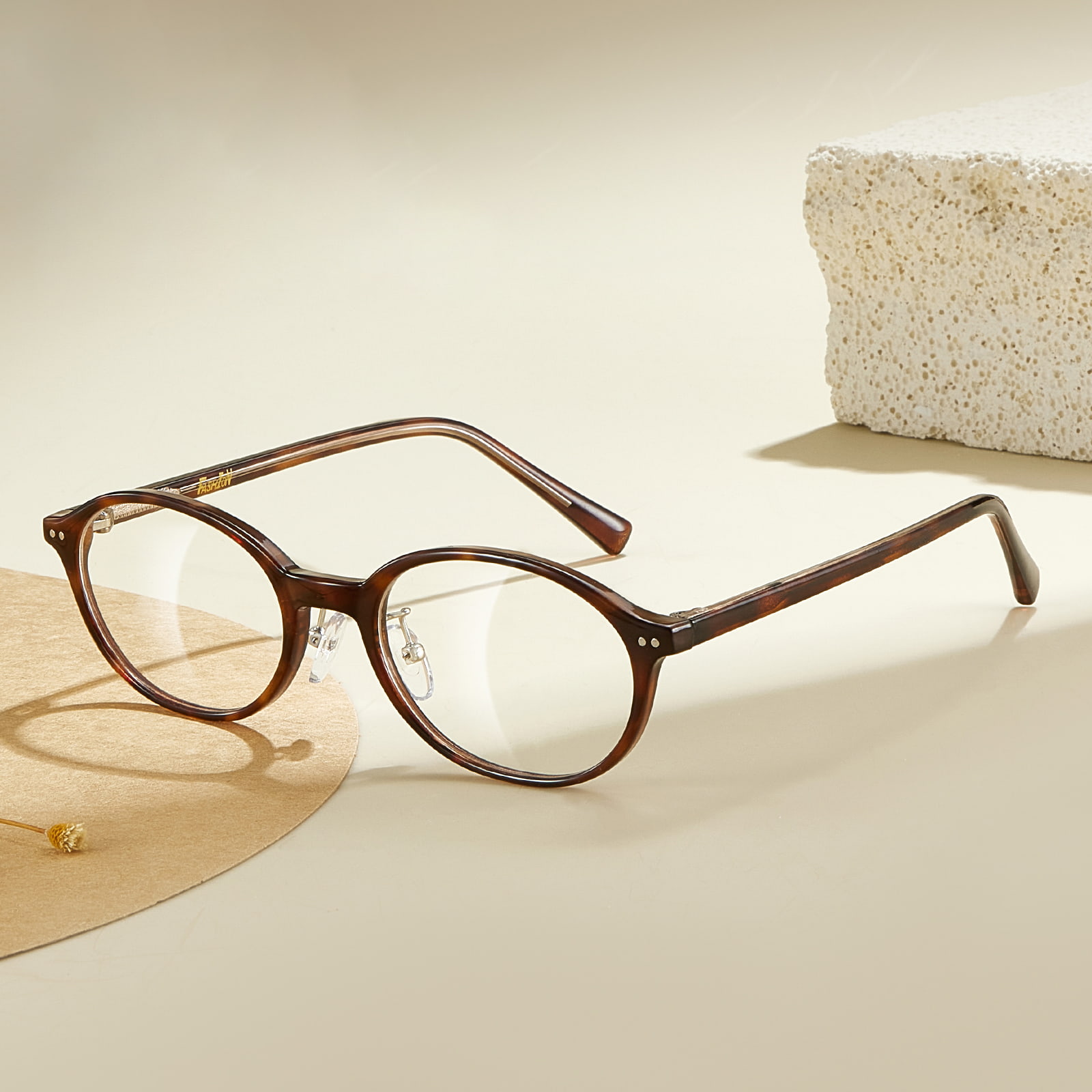D004 Retro dunne ovale anti-blauwlichtbril met klein frame