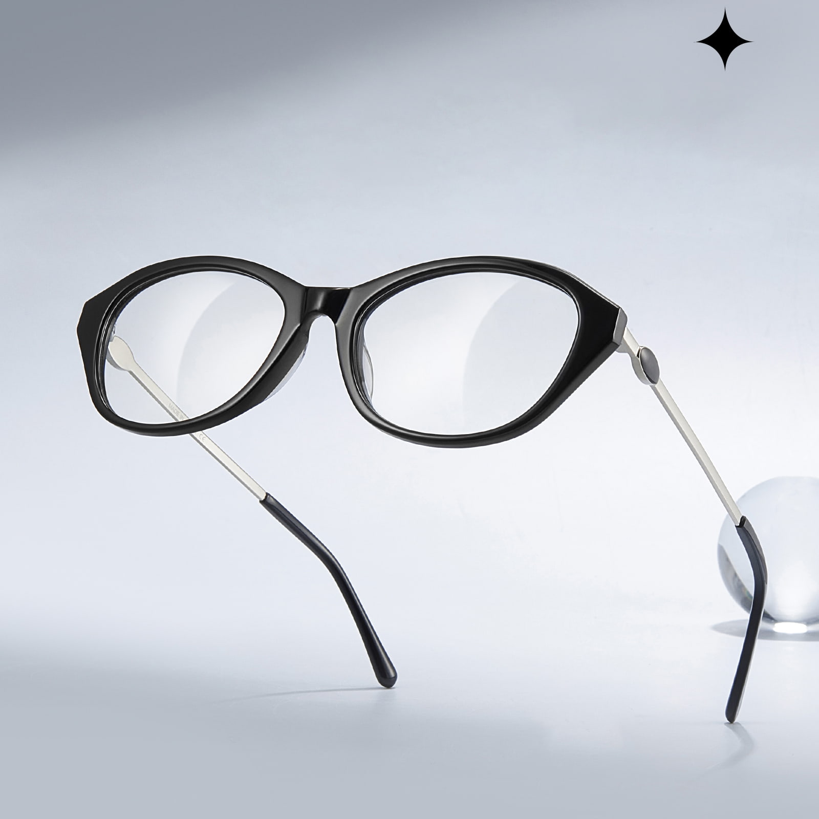 BC2039 Retro Cat-Eye lichte acetaatbril