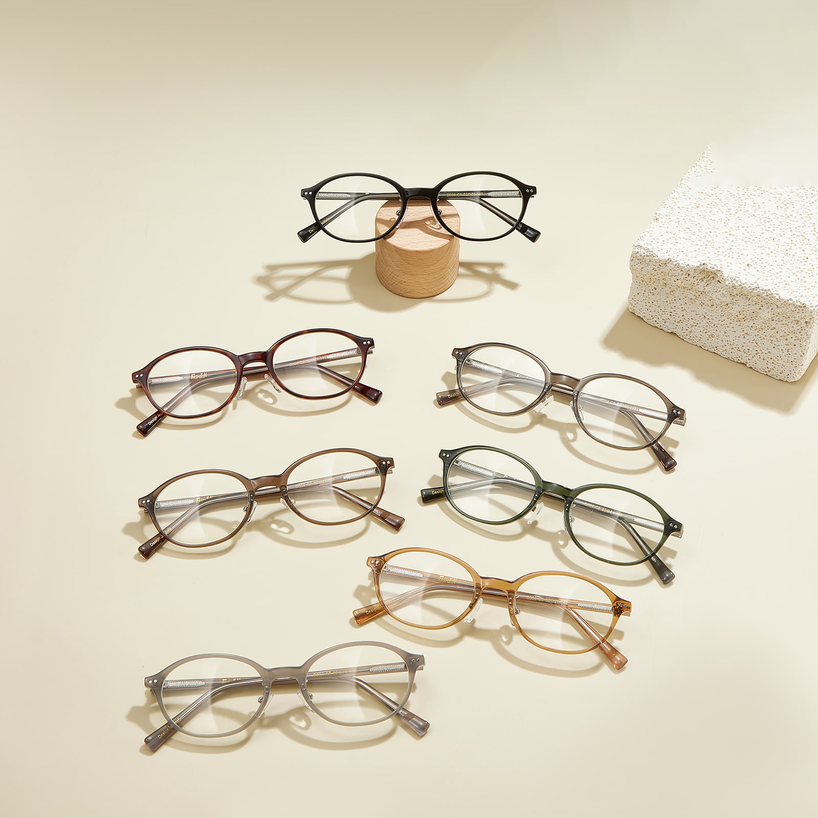 D004 Retro dunne ovale anti-blauwlichtbril met klein frame