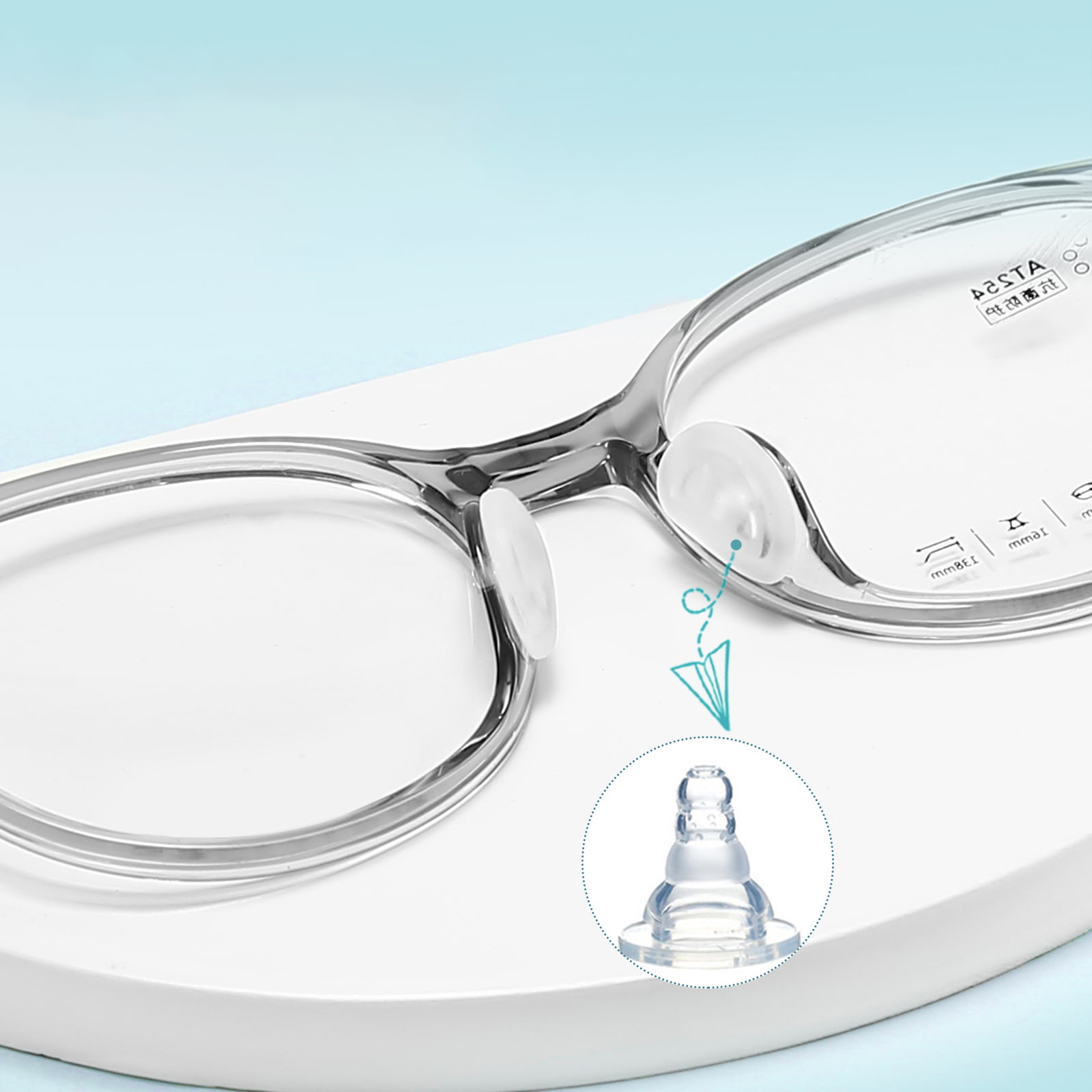 2207 Ingebouwde scharnierveiligheid TR90 Zachte siliconen neuspads Bril
