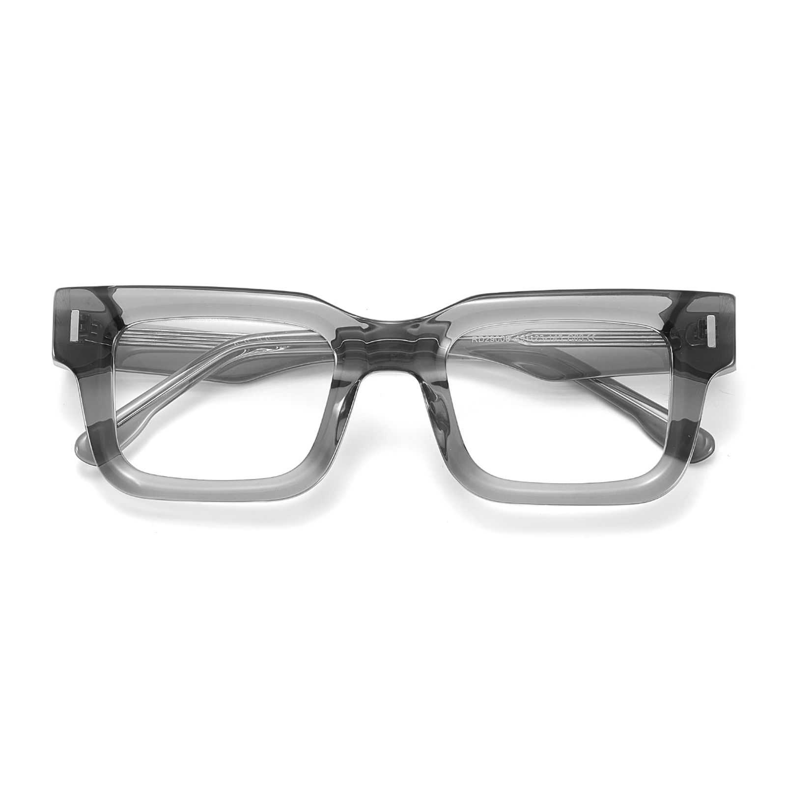 RD29008 Transparante, milieuvriendelijke acrylbril met dik frame